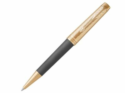 #ad Parker Premier Deluxe Storm Grey and Gold Ballpoint Pen 1931440 $190.00