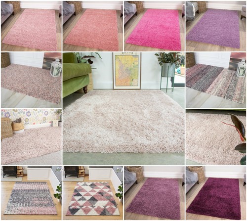 Alfombras suaves lisas peludas pequeñas grandes XL para pilas de peludo las alfombras rosadas | eBay