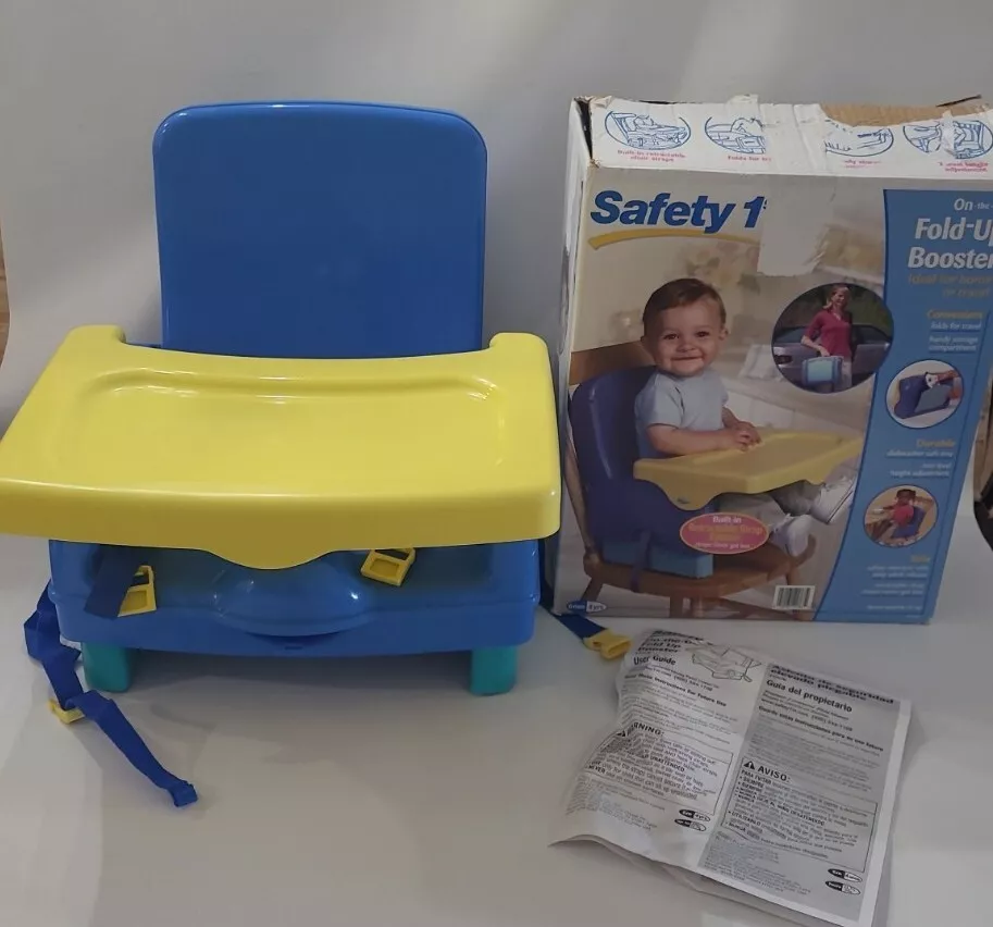 Safety First 1st On the Go Fold Up Booster Seat Tray & Straps High Chair  Vintage