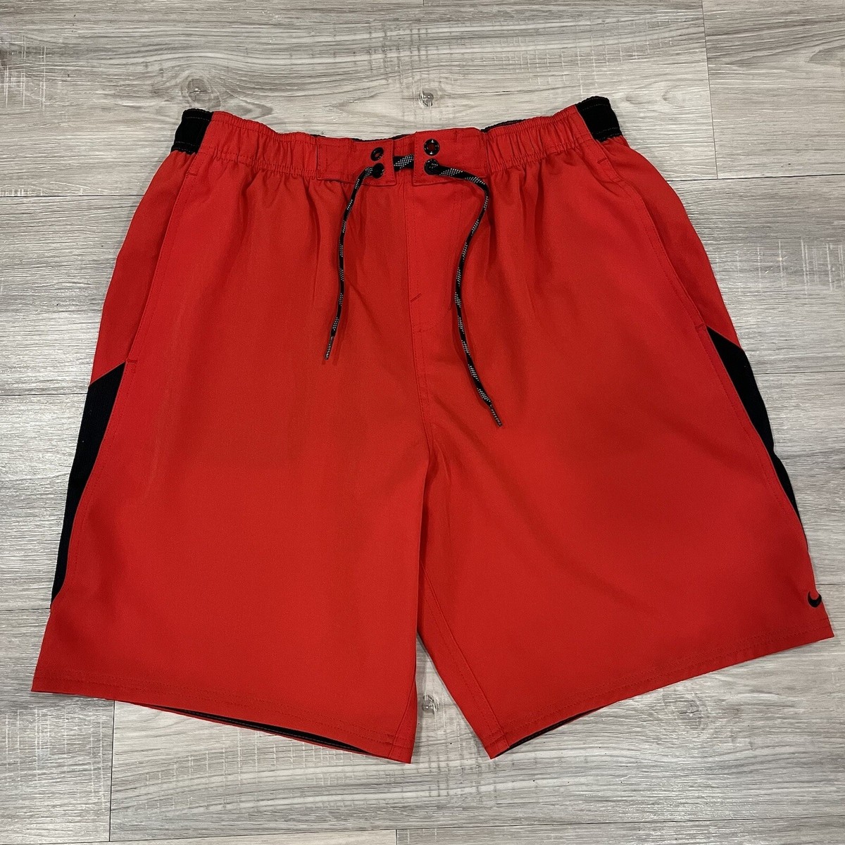 red and black nike basketball shorts