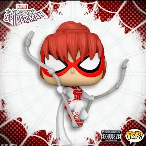 NEW FUNKO POP! MARVEL - SPINNERET #1293 + NEW POP PROTECTOR - E.E. EXCLUSIVE 