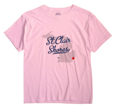 St.Clair Shores Michigan MI Mich T-Shirt MAP