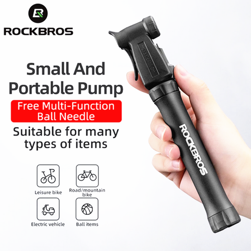 ROCKBROS Hand Mini Bicycle Pump Portable Cycling Air Pump Ball Inflator FV / AV - Picture 1 of 12