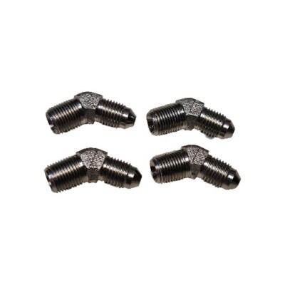 3AN TO 1/8 NPT  45 DEGREE STEEL BRAKE CALIPER ADAPTER WILWOOD 1/8-27 SET OF (4)
