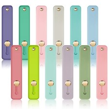 12 Pcs Telescopic Finger Phone Grip Strap Portable Phone Finger Kickstand Strap