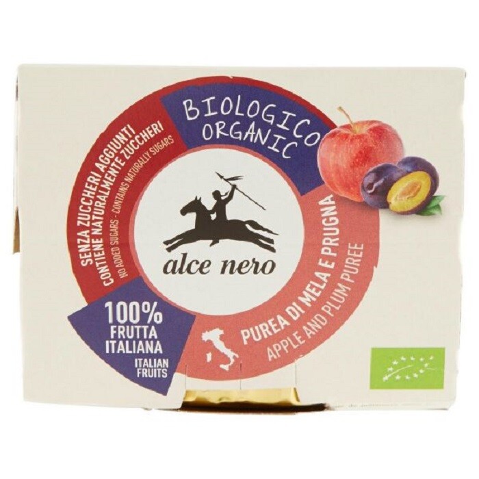 Alce Nero – Purea Di Mela E Prugna Bio 2×100 Gr