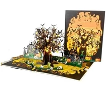LYHADA Halloween Pop Up Cards 3D Greeting Halloween Card, Haunted Spooky Tree