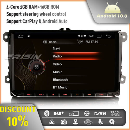 9" Car Stereo Android 10.0 For VW Passat Golf MK 5/6 Touran Seat DAB+DSP CarPlay - Bild 1 von 12
