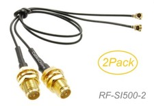 2x 8-inch RP-SMA Bulkhead Female to U.FL/IPX Connector w/ 1.13mm Mini-Coax Cable