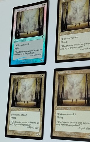 🌬️🧱MTG ANGELIC WALL Odyssey 2001 Set Of 4 +1 FOIL 4 Non-foil Magic📸SEE📸 - Picture 5 of 15
