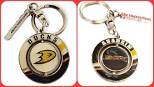 Anaheim Ducks Spinner Keychain California Ice Hockey Team Logo Spin Keyring FLAW