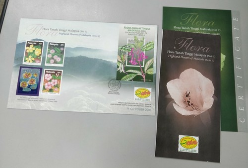 Royal Selangor Pewter Niobium Stamp FDC 2000 Highland Flowers of Malaysia Flora - Picture 4 of 9