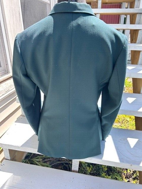 Manteau court à chevrons bicolores Femme, Vert | Milano