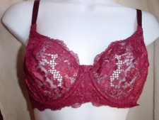 Victorias Secret Vintage Sheer Lace Demi Underwire 36B Burgundy NWOT