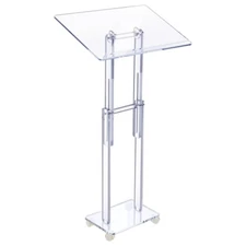 Acrylic Podium Stand Clear Lecterns Pulpits for Classroom Office Concert Lecture