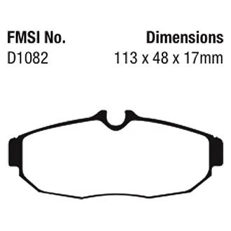 EBC DP41741R Yellowstuff Rear Brake Pads for 2006-2012 Ford Mustang - Image 4 of 4