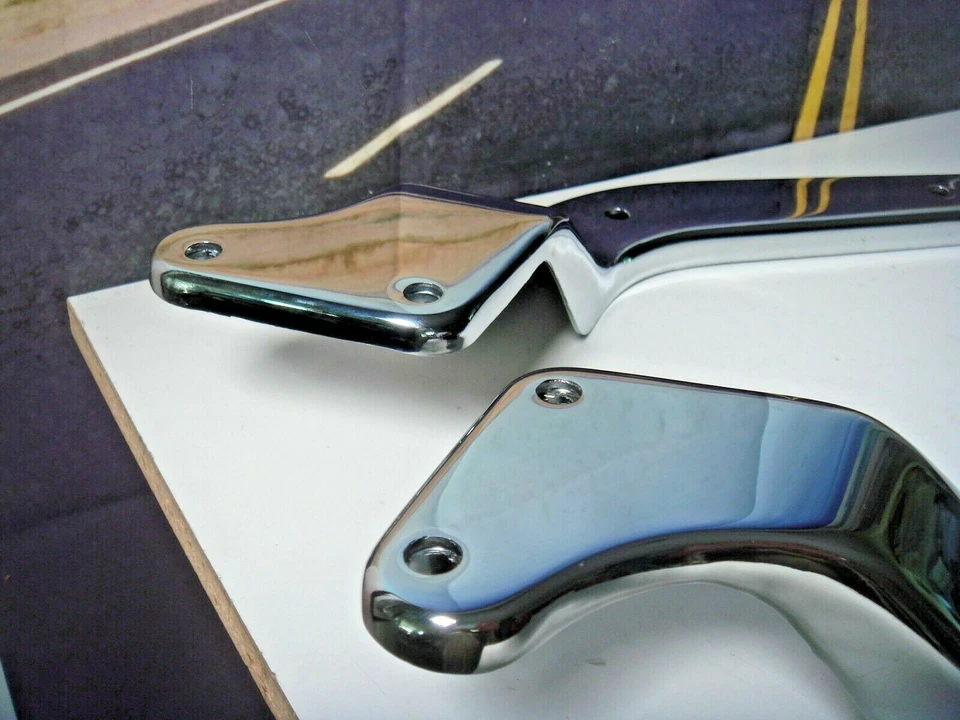 Apoios de suspensão traseiros Harley Softail cromados personalizados FXST 2000-2002 V-Twin 50-2040 X3 - Imagem 2 de 4