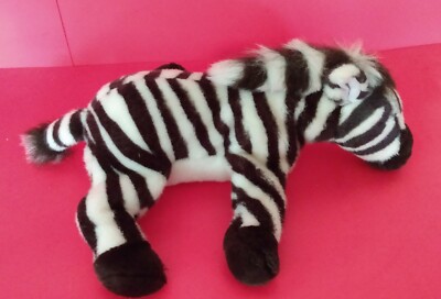 Nice Plush Sleeping Zebra with Closed Eyes