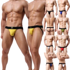 Mens Underwear Modal Jockstrap Short Pants G-string Thongs Underpants Backless