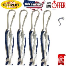 Set of Four Kosher Handmade Tzitzits with Royal Blue Tassels  Hanging Hooks