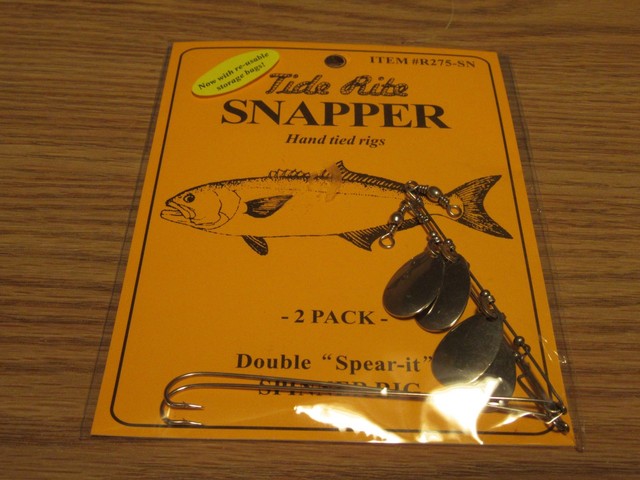 1 Tide Rite Snapper Blue Popper Stopper R275SN Spinner Rig 2pk Fishing ...