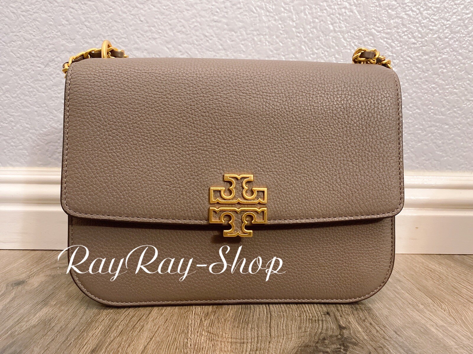 NWT Tory Burch Britten Medium Adjustable Shoulder Bag PORTOBELLO / GRAY  138724 | eBay