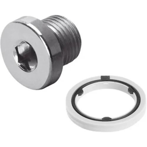 5Pc FESTO CORPORATION B-1/8 Blanking plug, Size 10, G 1/8 Thread, Galvanize