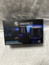 Enhance SB2 USB High-Excursion Speakers Blue LED Wired Gaming Desktop Laptop PC