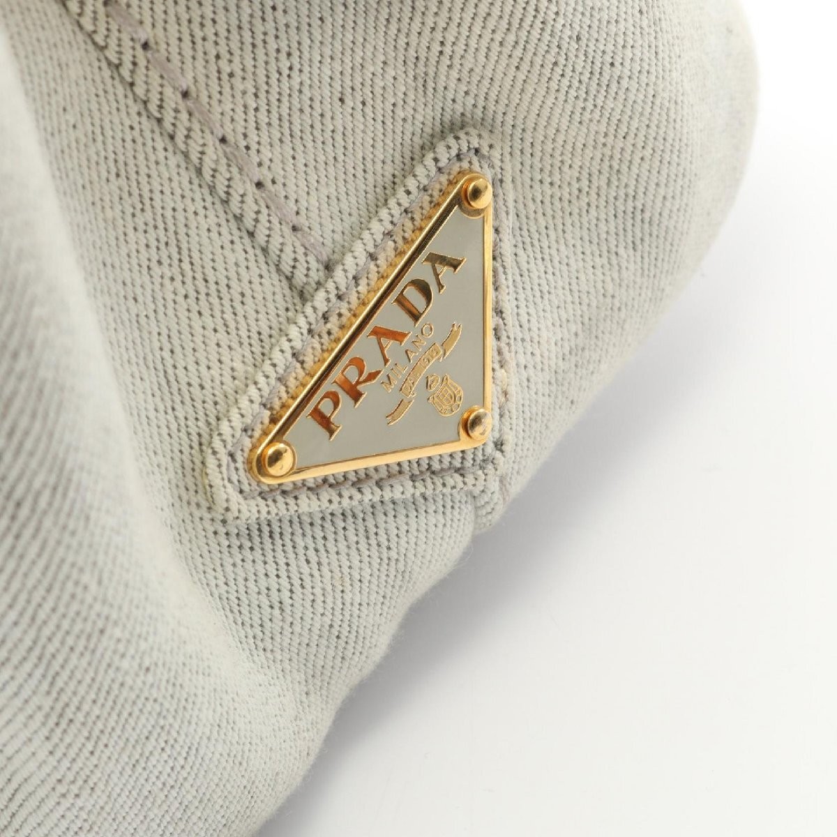 Prada CANAPA Canapa  PRADA Denim Tote Bag Canvas Used Ladies from japan thumbnail 5