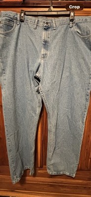Wrangler Men s Five Star Blue Denim Straight Leg Jeans Regular Fit Size 50