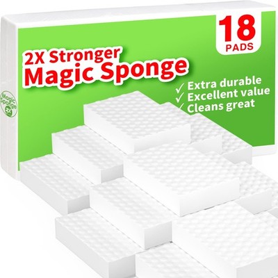 18er Pack Magic Radierschwamm zum Reinigen, Extra 18 Stück (1er Pack), Weiß 