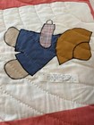 VINTAGE LITTLE FARMER BOY APPLIQUED Aztec print, 87x105" 12-10-88 HAND QUILT EUC — photo 10