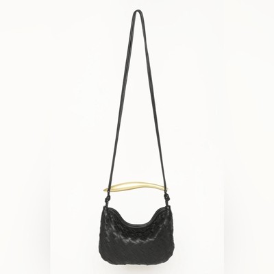 Saks Walter Baker Hazel Mini Hobo - black with gold top handle, w/dust bag NWT