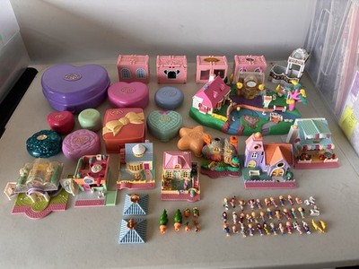 Vintage Bluebird Polly Pocket Doll LOT 33 Figures 10 Compacts + MORE 1990s Minis