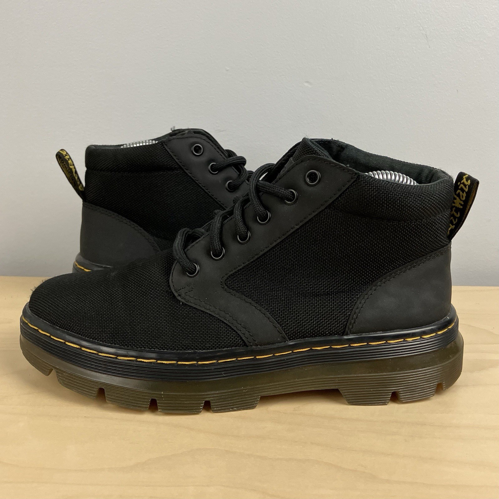 Dr. Doc Martens Women’s Size 7.0 Bonny Black Tough Poly Chukka Combat Boots thumbnail 3
