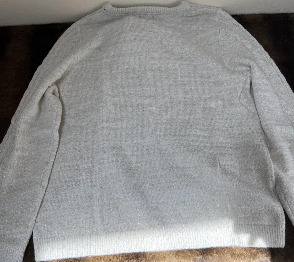 NUEVO EE. UU. Polo Assn Para Mujer Marfil Brillo Pescador Cuello Redondo Suéter Talla XXL Foto 2 de 4