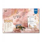 banjado Glas Magnettafel mit 4 Magneten Memoboard Pinnwand Elegantes Aquarell