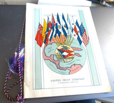 VINTAGE MENU UNITED FRUIT COMPANY SHIP BOAT SS SIXAOLA GREAT WHITE FLEET 1939