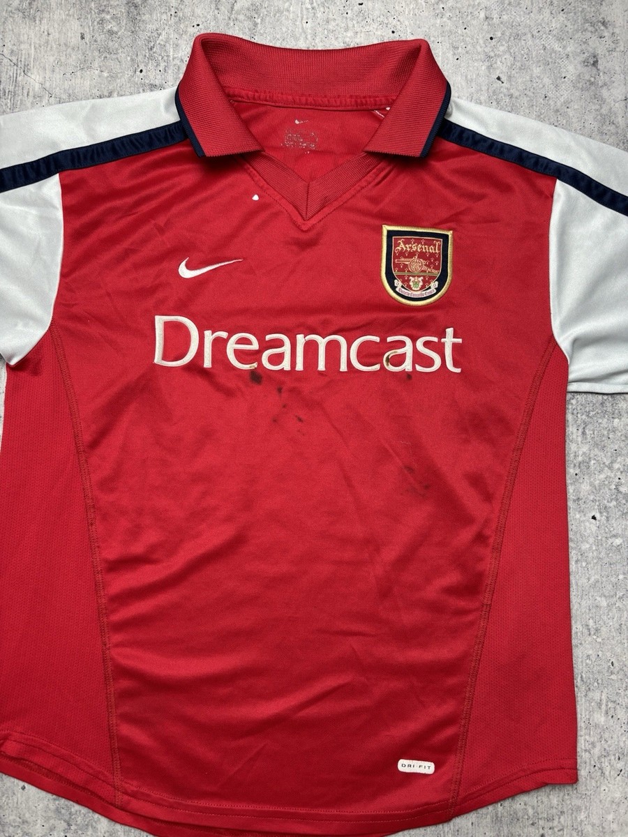 Nike Arsenal 2000-2002 Home Jersey Pires Kids Youth Boys Football