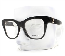 Burberry Eyeglasses Glasses BE2388 3001 Polished Black Pale Gold 52mm with Case