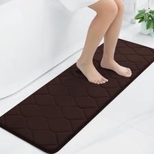 Colorxy Memory Foam Bathroom Rug 47''x17'' Coffee