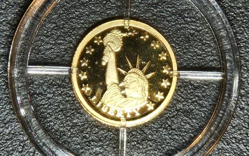 Birth of Our Nation Gold Coin American Mint 14K 0.5 gram Liberty Eagle .585