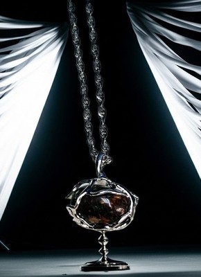 Natürlicher Pilbara Jaspis Edelstein Handarbeit 925 Sterling Anhänger mit Kette
