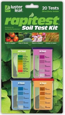 Soil Test Kit for pH, N, P, K - Garden & Lawn Nutrient Tester, 20 Tests Included
