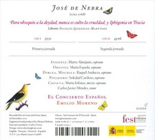 JOS‚ DE NEBRA: IPHIGENIA EN TRACIA NEW CD