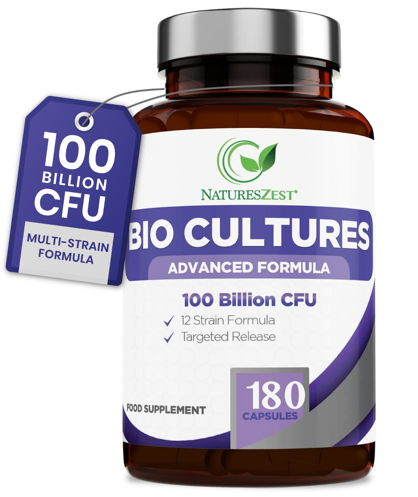 Probiotics 100 Billion CFU with Prebiotics Supplement - Bio Cultures Complex