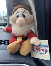 Disney Store Grumpy Plush Stuffed Animal 7 Dwarfs Snow White 9 Inch Toy WITH TAG