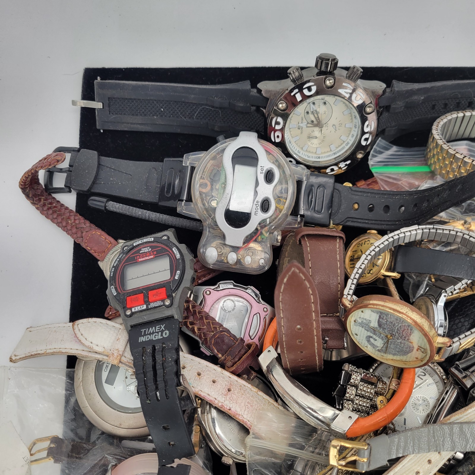 55 Watch Repair Parts Lot-Guess Anne Klein Timex Casio Armitron Mixed Quartz