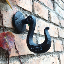 Cast Iron Garden Wall Hook Bracket Hanging Basket Flower Pot Holder