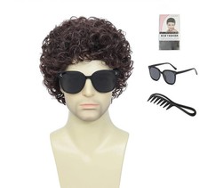 Men's Short Curly Afro Wig - Ideal for 70s  80s Disco Outfits, Halloween Cospla